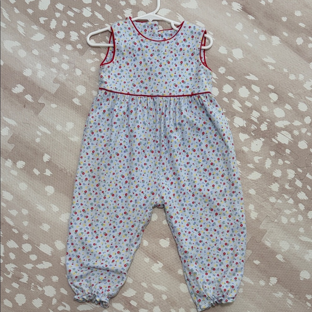 The Beaufort Bonnet Company Floral One Piece - Blue and Red
